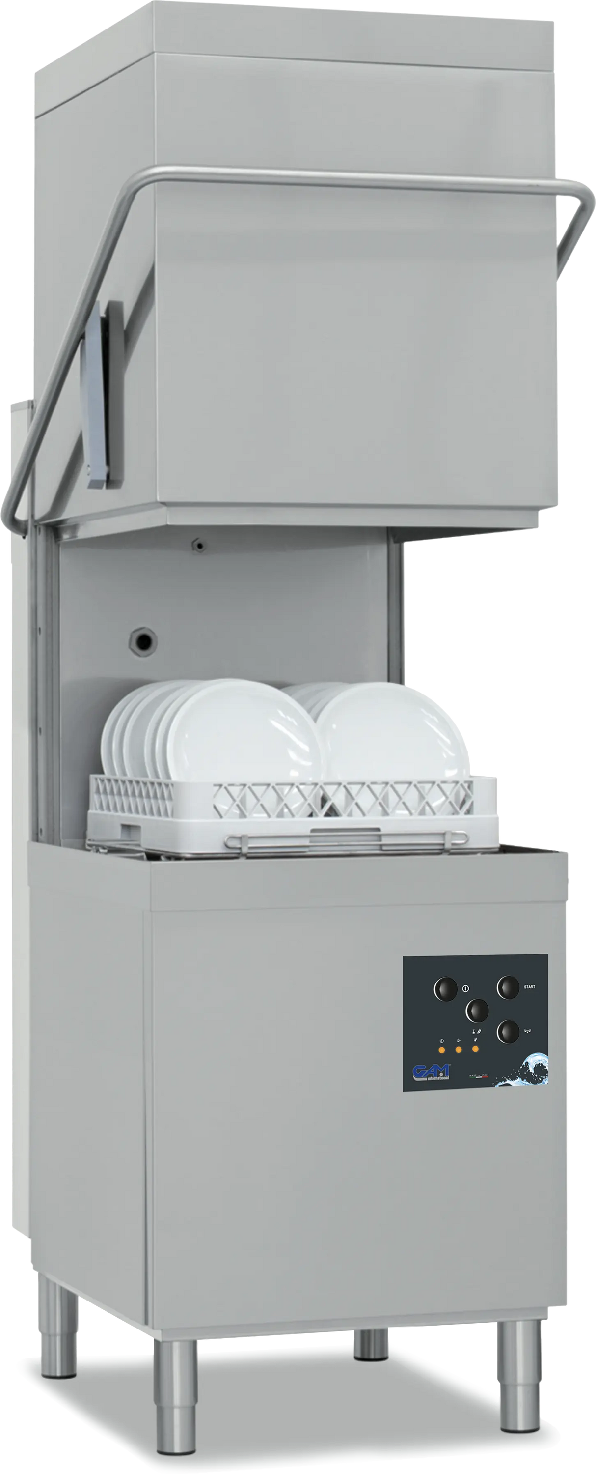 GAM Haubenspülmaschine 8,5 kW mit Klarspüler- , Laugenpumpe & Ablaufpumpe MH50TP - CPGASTRO