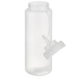 Quetschflasche mit Schraubdeckel & Verschlusskappe  Ø 8 cm 1.025 ml  Polyethylen transparent CPGASTRO  CPGASTRO