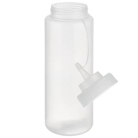 Quetschflasche mit Schraubdeckel & Verschlusskappe  Ø 8 cm 1.025 ml  Polyethylen transparent CPGASTRO  CPGASTRO