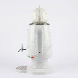 Samowar 3,5 L Semaver Edelstahl Teekocher Teemaschine weiße Keramikkanne Elektrisch im modernen Design Caytime - CPGASTRO