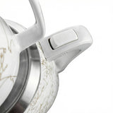 Samowar 3,5 L Semaver Edelstahl Teekocher Teemaschine weiße Keramikkanne Elektrisch im modernen Design Caytime - CPGASTRO