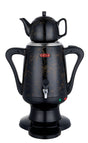 Samowar 3,5 L Semaver Edelstahl Teekocher Teemaschine schwarze Keramikkanne Elektrisch im modernen Design Caytime - CPGASTRO