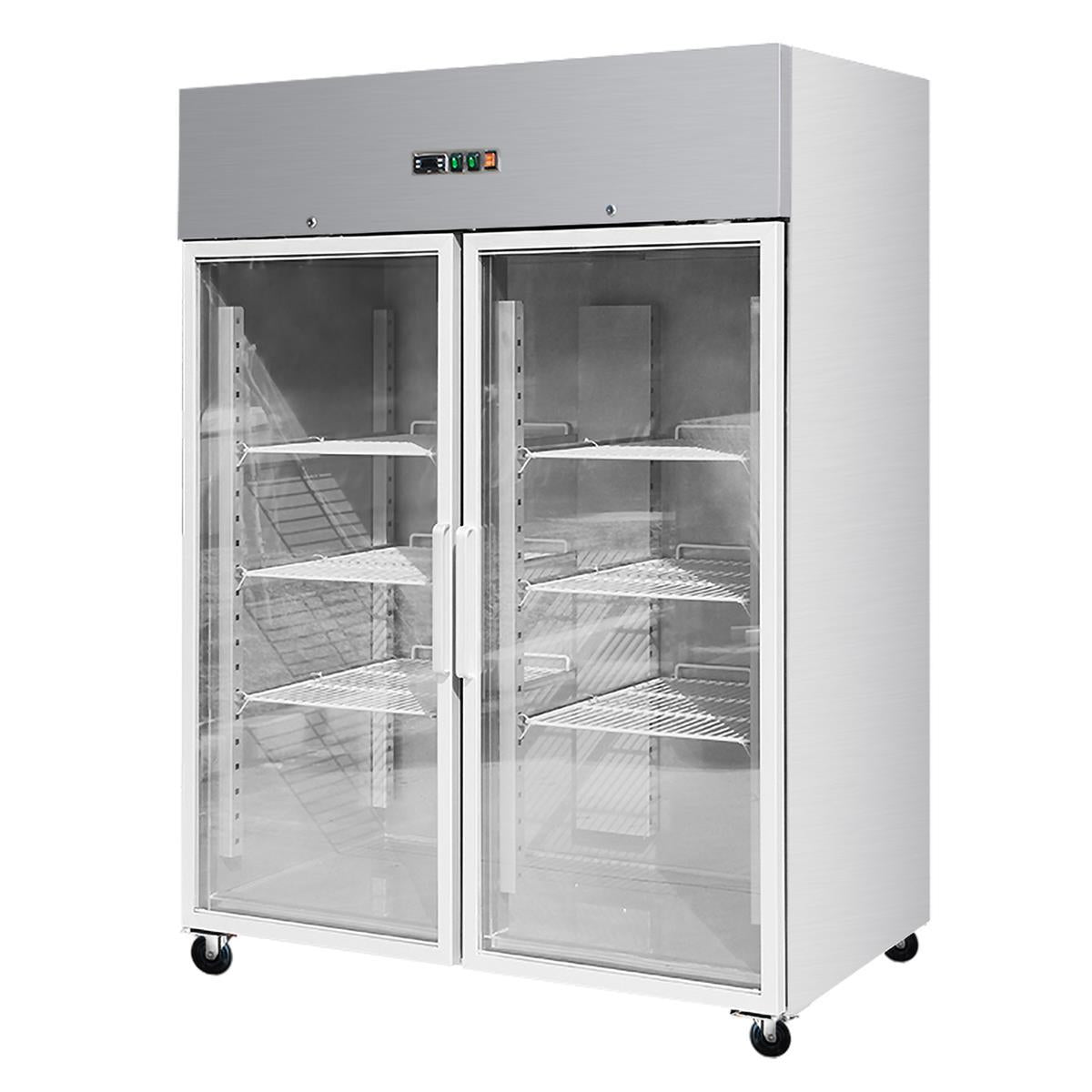 Edelstahlkühlschrank mit Glastür 1333 Liter GN2/1 Gastronics - CPGASTRO