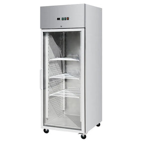 Edelstahlkühlschrank mit Glastür 610 Liter GN2/1 - CPGASTRO