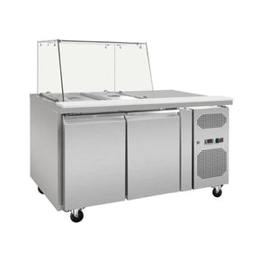 Kühltheke mit Glassaufsatz und Arbeitsplatte - CPGASTRO