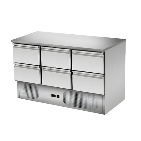 Kühltisch mit 6 Schubladen Unterbaukühlung 137x70 Gastronics - CPGASTRO
