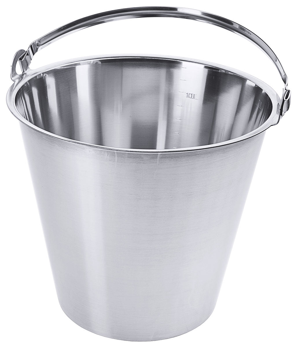 Edelstahl Eimer ohne Bodenreifen  7 bis 15 Liter konische Form Contacto - CPGASTRO