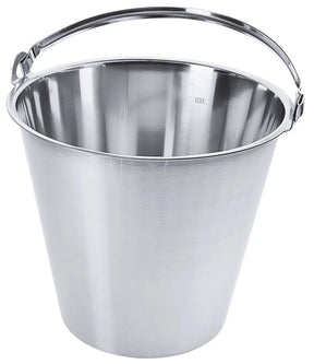 Edelstahl Eimer ohne Bodenreifen  7 bis 15 Liter konische Form - CPGASTRO