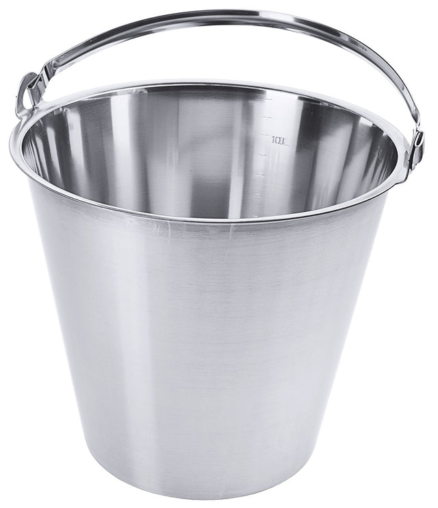 Edelstahl Eimer ohne Bodenreifen  7 bis 15 Liter konische Form Contacto - CPGASTRO
