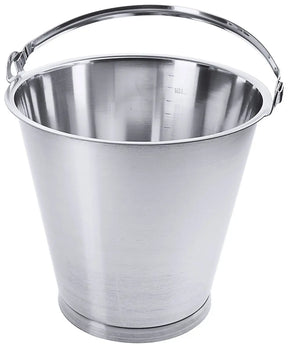 Edelstahl Eimer mit Bodenreifen 10 bis 15 Liter - CPGASTRO