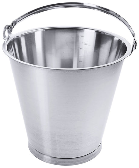 Edelstahl Eimer mit Bodenreifen 10 bis 15 Liter Contacto - CPGASTRO