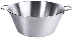 Edelstahl Wanne rund 40-50 cm  mit zwei Griffen - CPGASTRO