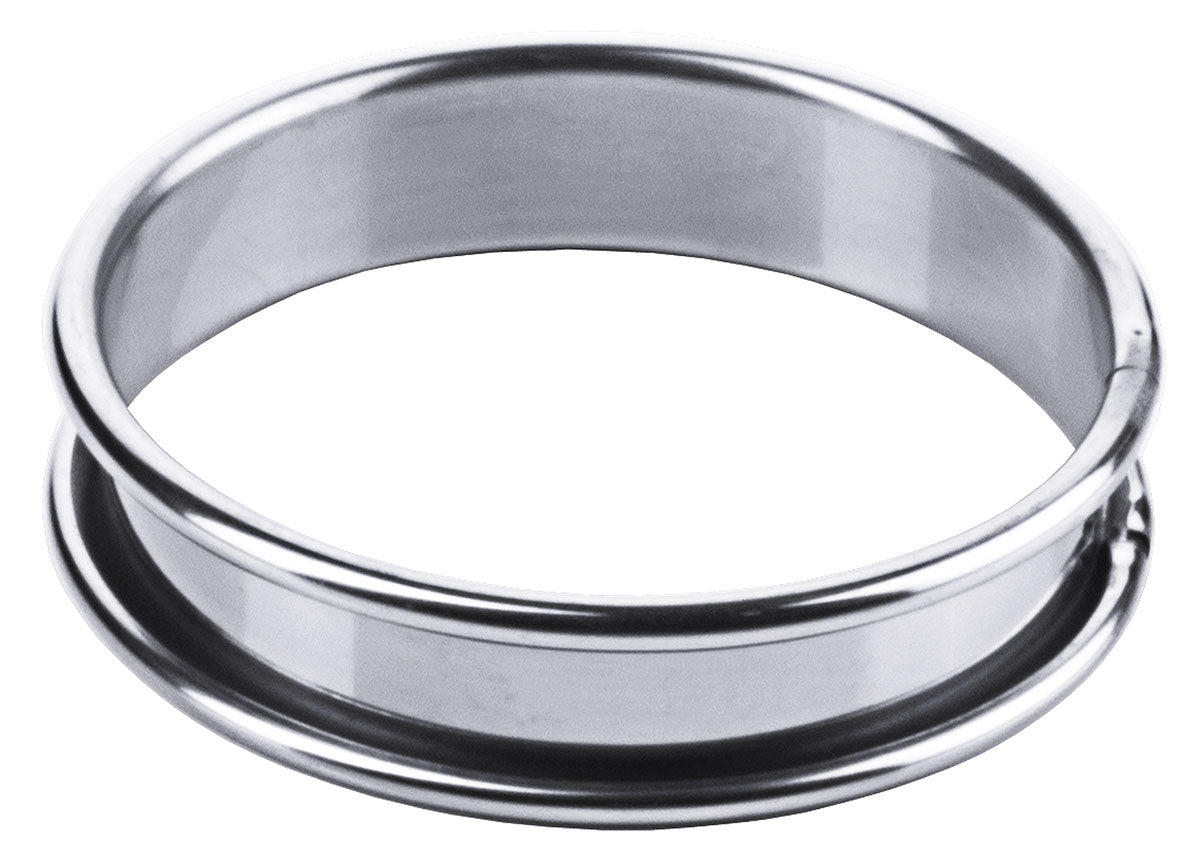Stainless steel flat cake base ring 8 cm