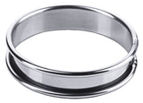 Stainless steel flat cake base ring 8 cm