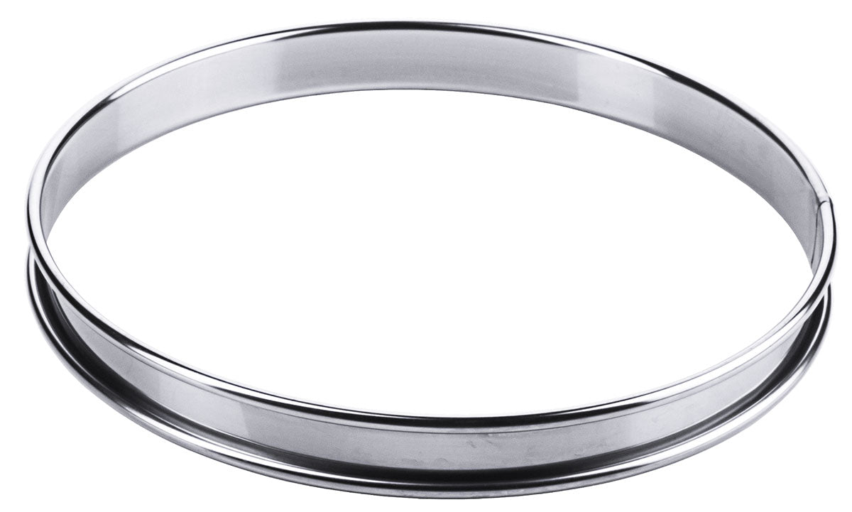 Stainless steel flat cake base ring 8 cm