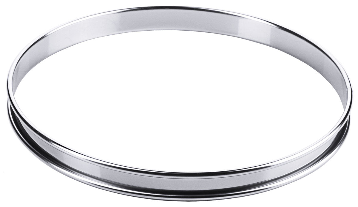Stainless steel flat cake base ring 8 cm