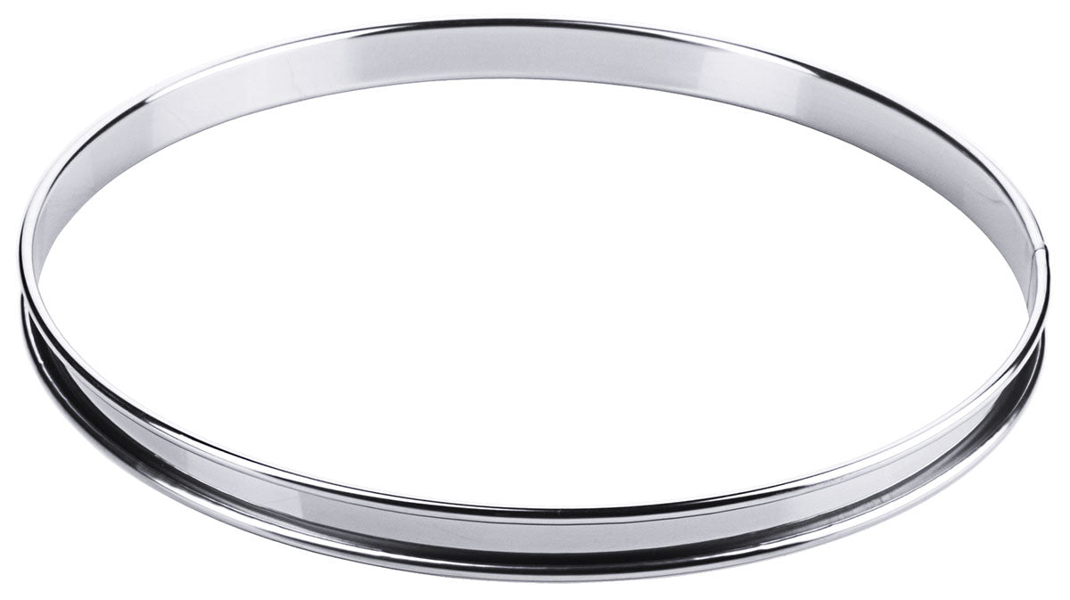 Stainless steel flat cake base ring 8 cm