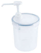 Dispenser 0,44-2 Liter rund mit Pumpenaufsatz Contacto - CPGASTRO