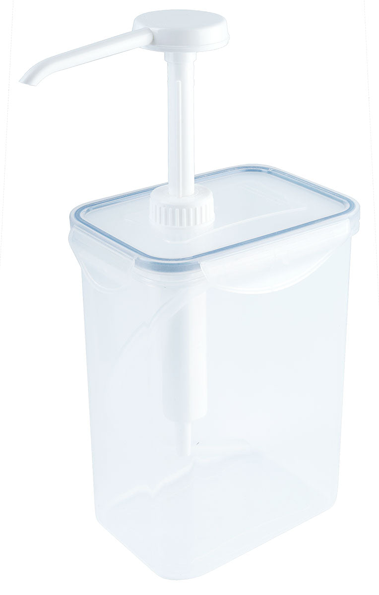 Dispenser 1,5-3,9 Liter eckig mit Pumpaufsatz lebensmittelgeeignet Contacto - CPGASTRO