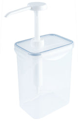 Dispenser 1,5-3,9 Liter eckig mit Pumpaufsatz lebensmittelgeeignet Contacto - CPGASTRO