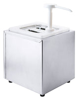 Edelstahl Saucendispenser mit Pumpe 1-2 Behälter / Leer Gestell Contacto - CPGASTRO