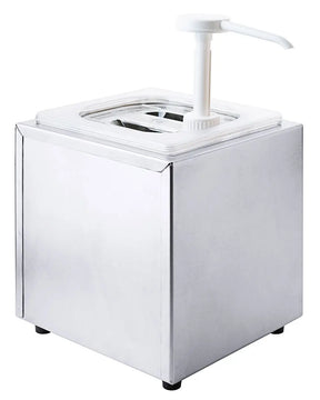 Edelstahl Saucendispenser mit Pumpe 1-2 Behälter / Leer Gestell - CPGASTRO