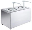 Edelstahl Saucendispenser mit Pumpe 1-2 Behälter / Leer Gestell Contacto - CPGASTRO