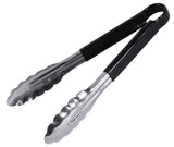Edelstahl Küchenzange schwarz Vinyl Griff 24-40 cm - CPGASTRO