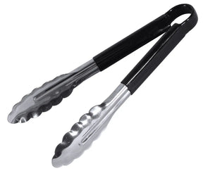 Edelstahl Küchenzange schwarz Vinyl Griff 24-40 cm - CPGASTRO