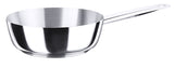 Edelstahl Sauteuse Ø 16-24 cm mit gerade auslaufendem Rand mit Rohrgriff