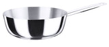 Edelstahl Sauteuse Ø 16-24 cm mit gerade auslaufendem Rand mit Rohrgriff