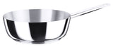 Edelstahl Sauteuse Ø 16-24 cm mit gerade auslaufendem Rand mit Rohrgriff