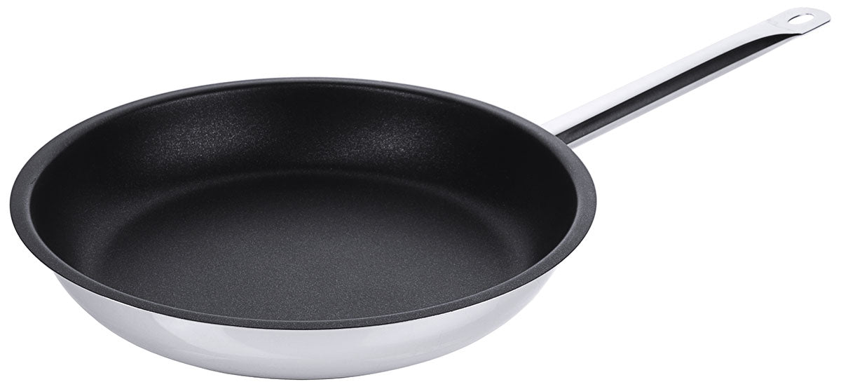 Edelstahl Antihaft-Bratpfanne mit PTFE-Beschichtung & Rohrgriff 20-32 cm Contacto - CPGASTRO