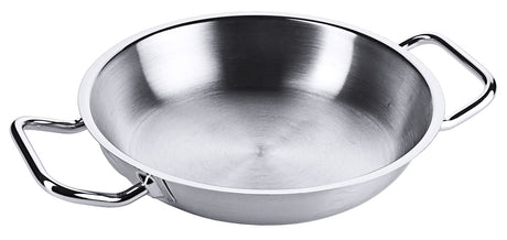 Edelstahl Bratpfanne mit zwei seitlichen Kaltgriffen & Schüttrand Ø 20-80cm Contacto - CPGASTRO