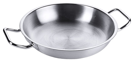 Edelstahl Bratpfanne mit zwei seitlichen Kaltgriffen & Schüttrand Ø 20-80cm Contacto - CPGASTRO