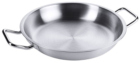Edelstahl Bratpfanne mit zwei seitlichen Kaltgriffen & Schüttrand Ø 20-80cm Contacto - CPGASTRO