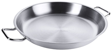 Edelstahl Bratpfanne mit zwei seitlichen Kaltgriffen & Schüttrand Ø 20-80cm Contacto - CPGASTRO