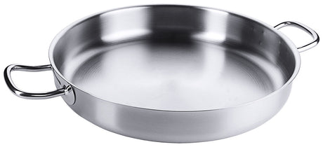 Edelstahl Bratpfanne mit zwei seitlichen Kaltgriffen & Schüttrand Ø 20-80cm Contacto - CPGASTRO