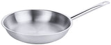 Edelstahl Bratpfanne mit Rohrgriff und Schüttrand 20-32cm Contacto - CPGASTRO