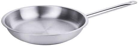 Edelstahl Bratpfanne mit Rohrgriff und Schüttrand 20-32cm Contacto - CPGASTRO