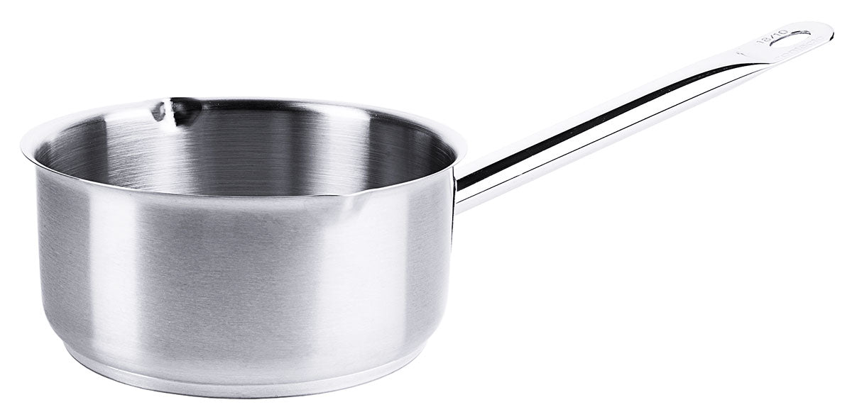 Edelstahl Stielkasserolle mit Rohrgriff & Ausguss 16-20 cm Contacto - CPGASTRO