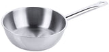 Edelstahl Sauteuse Ø 16-24 cm mit breitem Schüttrand mit Rohrgriff