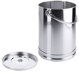Edelstahl Eimer zylindrisch 2 bis 10 Liter mit Deckel mit oder ohne Bodenreifen Contacto - CPGASTRO