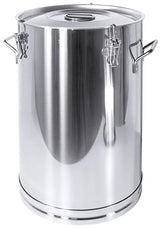 Edelstahl Universalbehälter 3008 mit Deckel 20-150 Liter mit drei Spannverschlüssen - CPGASTRO