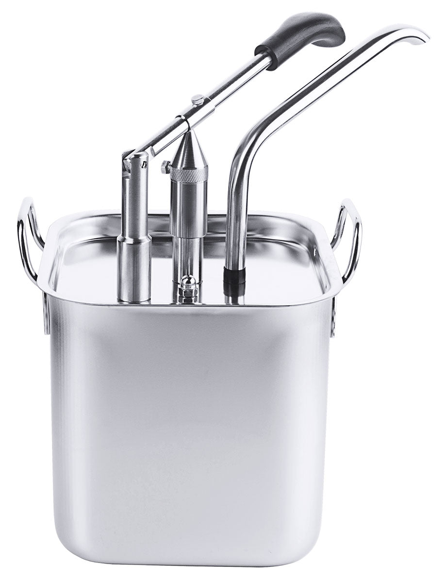 Edelstahl Dispenser rechteckig 3-5 Liter mit Behälter Contacto - CPGASTRO