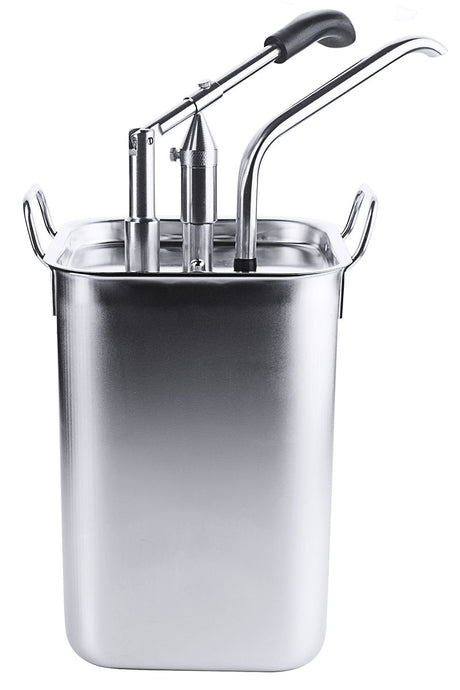 Edelstahl Dispenser rechteckig 3-5 Liter mit Behälter Contacto - CPGASTRO