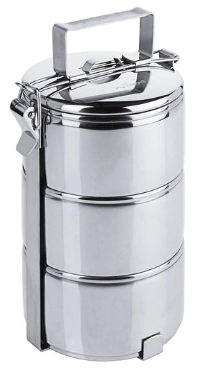 Edelstahl Etagen-Essenträger 3 Etagen 0,6-0,9 Liter Behälter - CPGASTRO