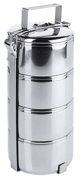 Edelstahl Etagen-Essenträger 4 Etagen 0,6-0,9 Liter Behälter