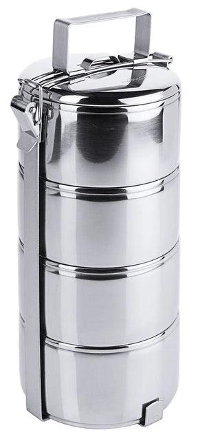 Edelstahl Etagen-Essenträger 4 Etagen 0,6-0,9 Liter Behälter - CPGASTRO