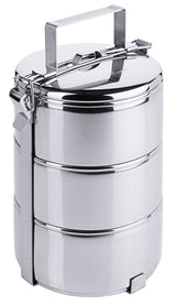 Edelstahl Etagen-Essenträger 3 Etagen 0,6-0,9 Liter Behälter